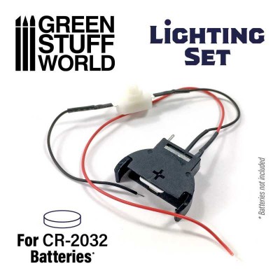 LED LIGHTING KIT WITH SWITCH - GREEN STUFF 1573